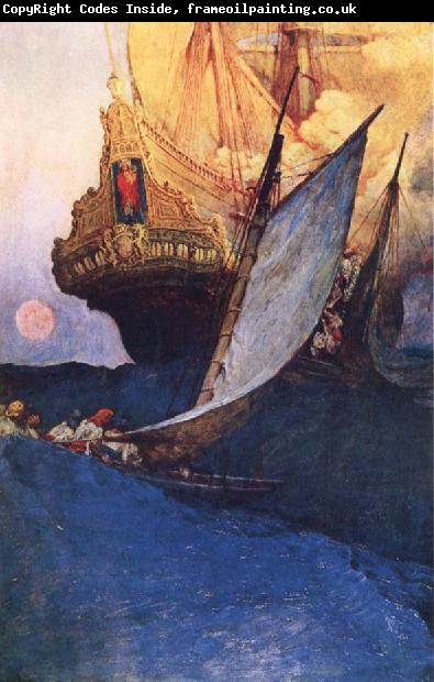 Howard Pyle An Attack on a Galleon